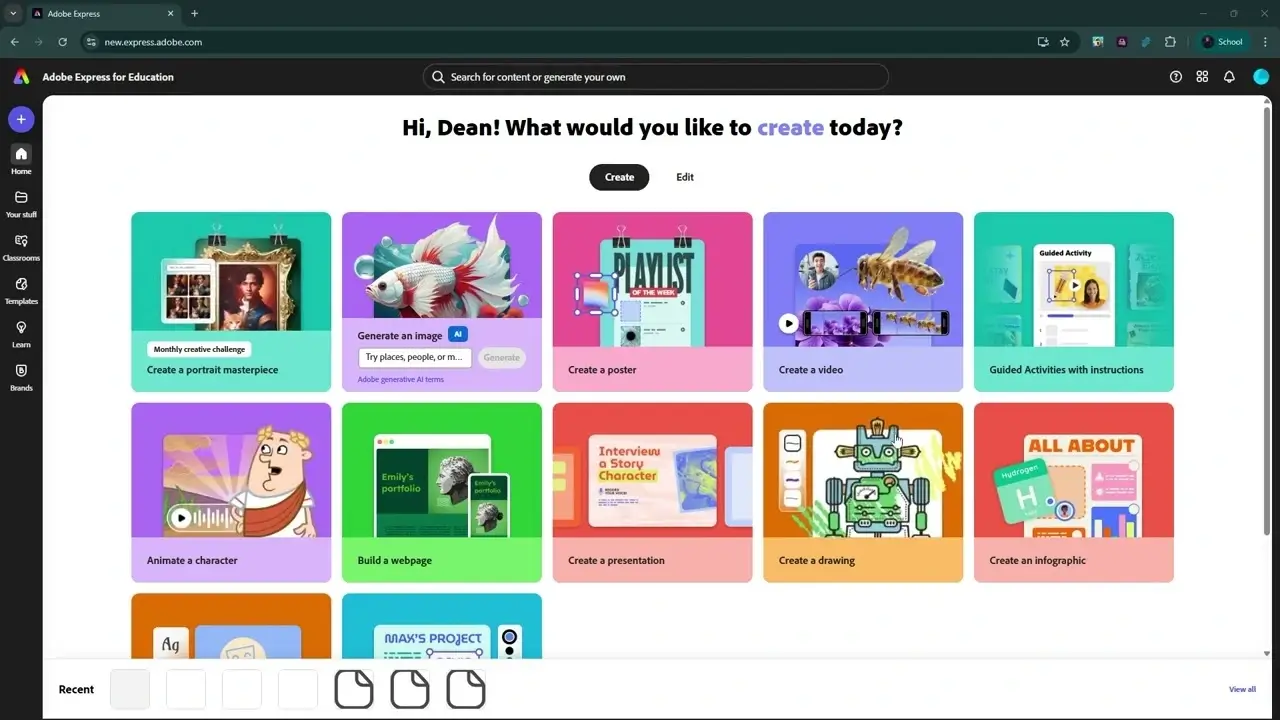 Adobe Express online design tool