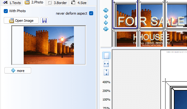Posteriza interface showing how to open a photo
